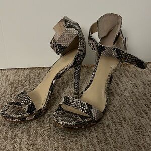 Calvin Klein snake skin heels